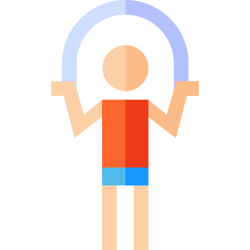 athlete jumping rope outdoors