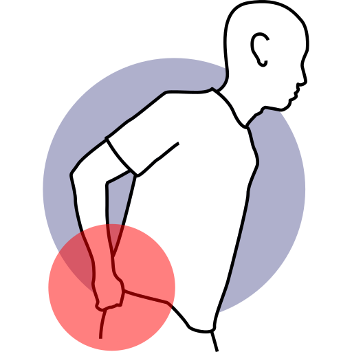 man with hip pain